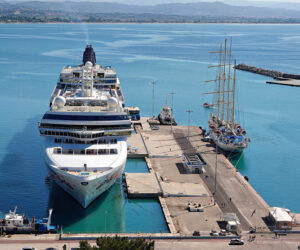 Aussicht auf den Hafen von Katakolon