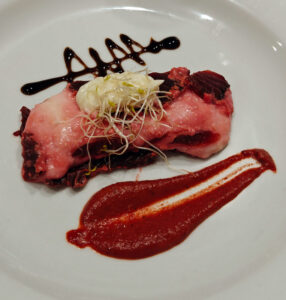 Terrine von Rote Bete und Ziegenkäse